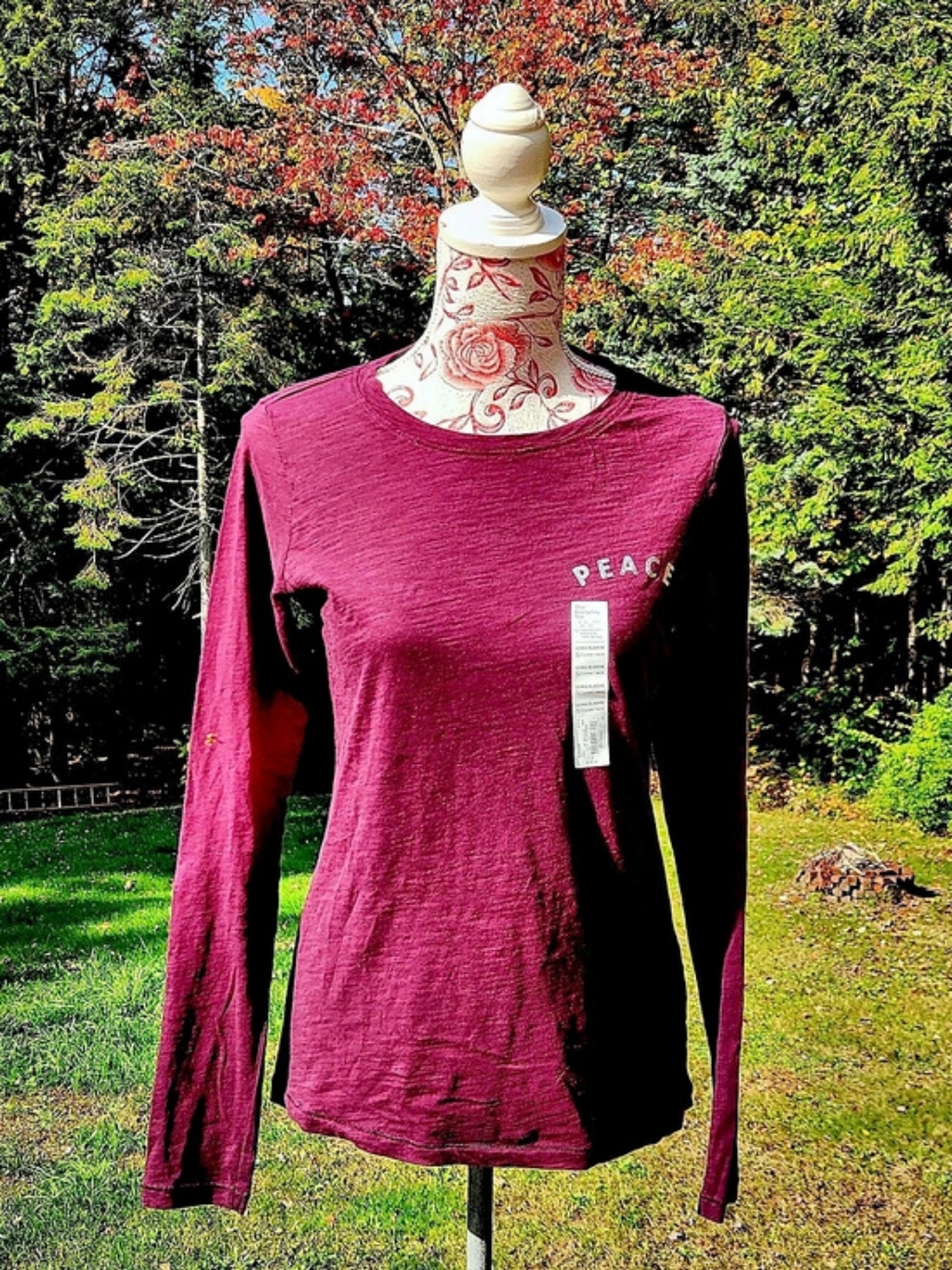 Sonoma Goods For Life The Everyday Tee Long Sleeve Tee Purple Small